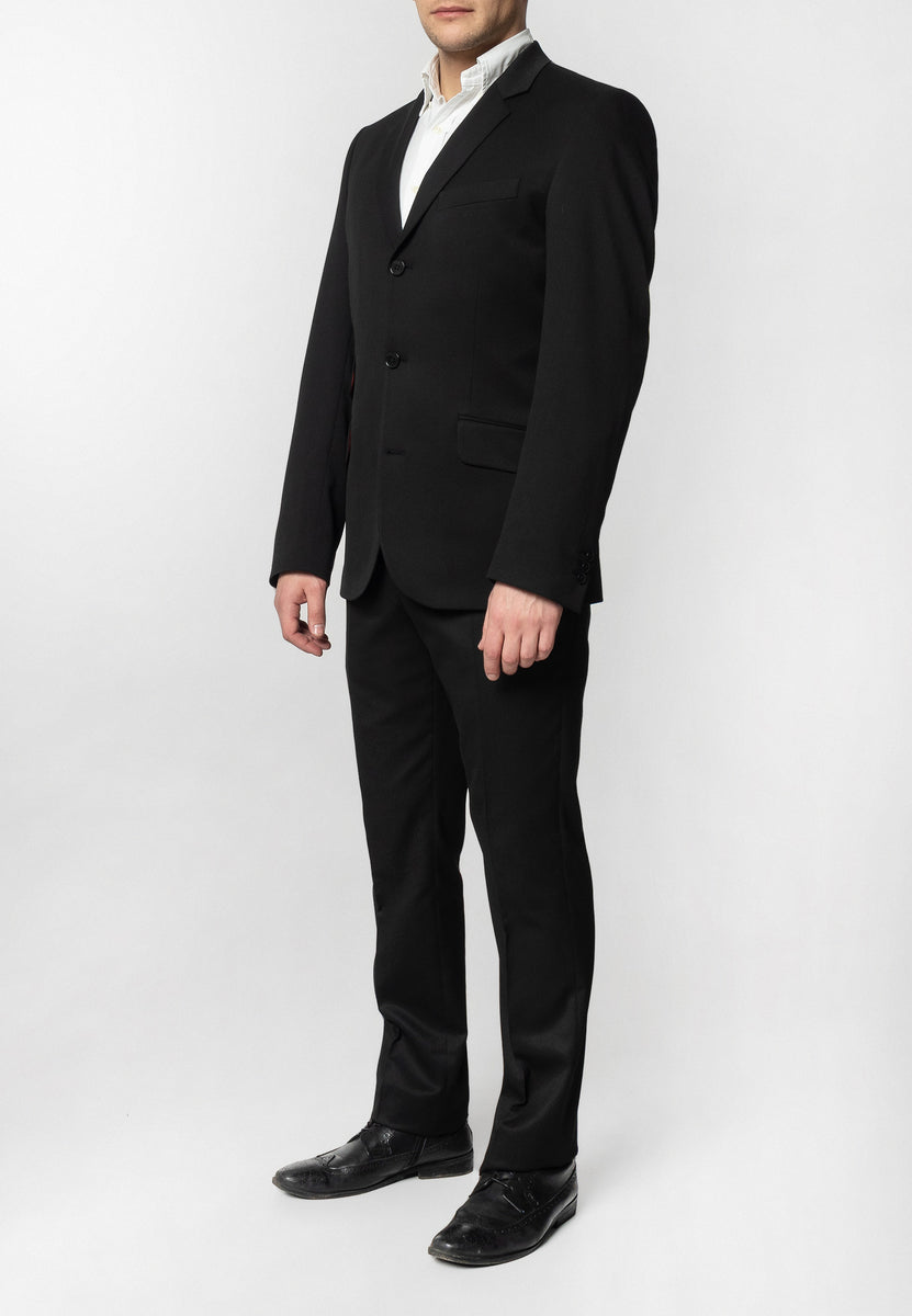 Men's Matte Black Trousers - Suit Lab