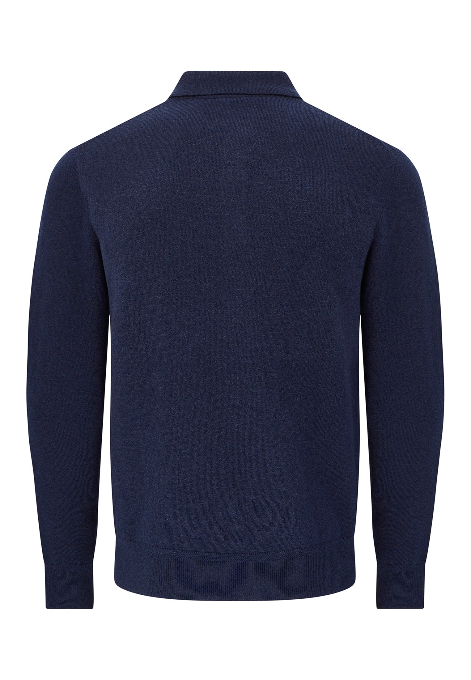 Grey Merino Wool Blend Knitted Polo by Merc London