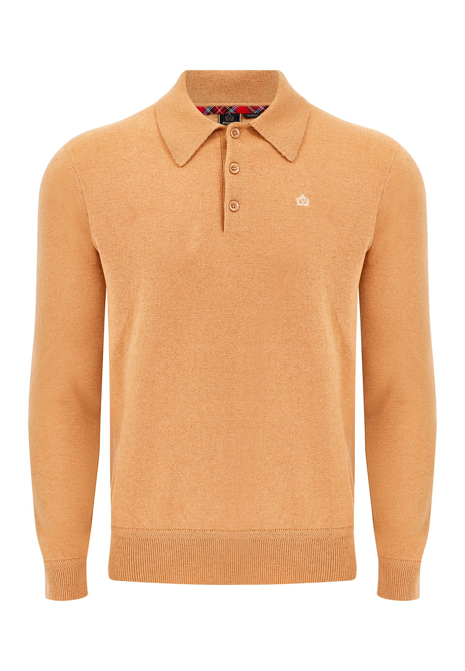 Grey Merino Wool Blend Knitted Polo by Merc London