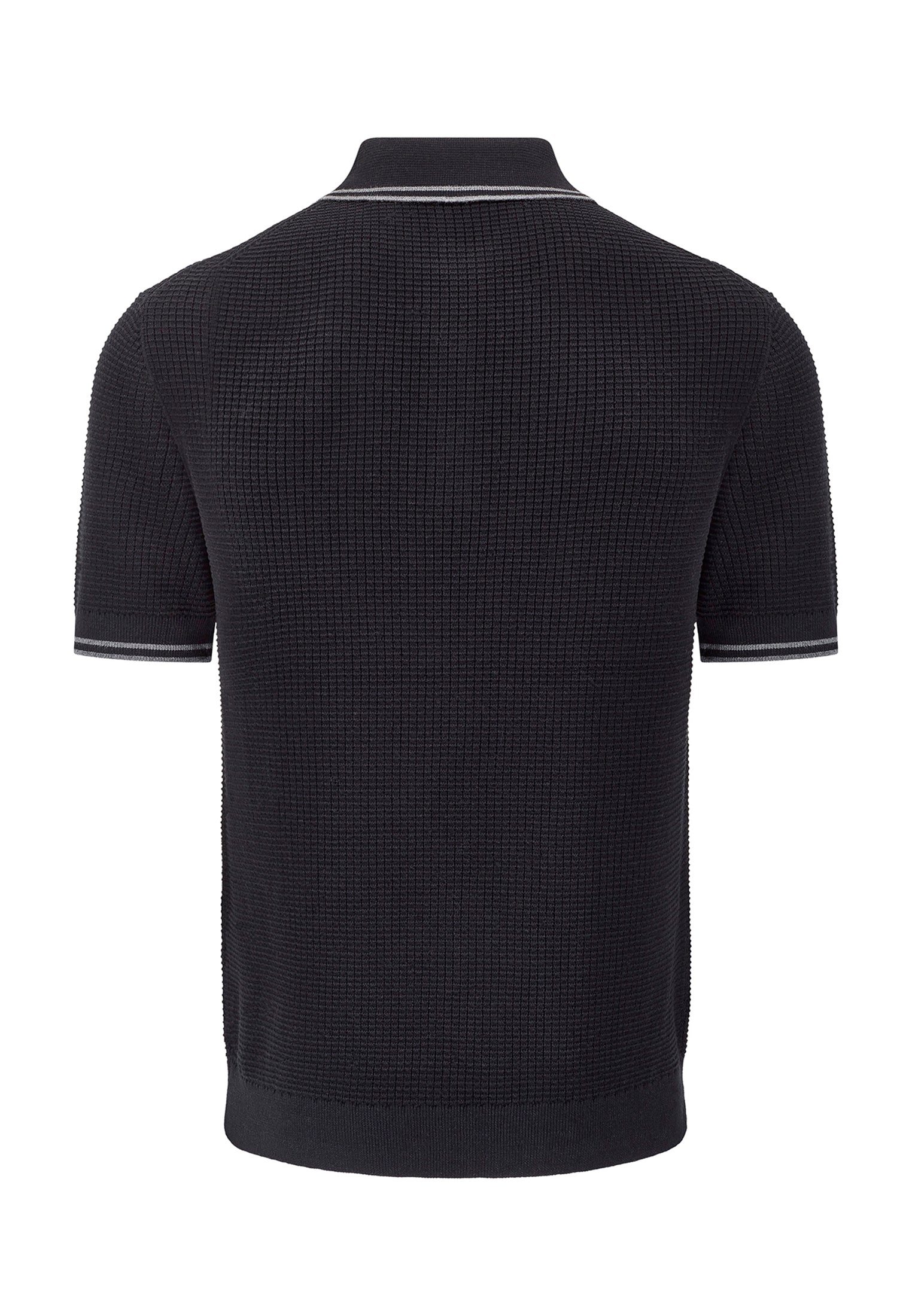 Waffle Knitted Polo Shirt Back by Merc