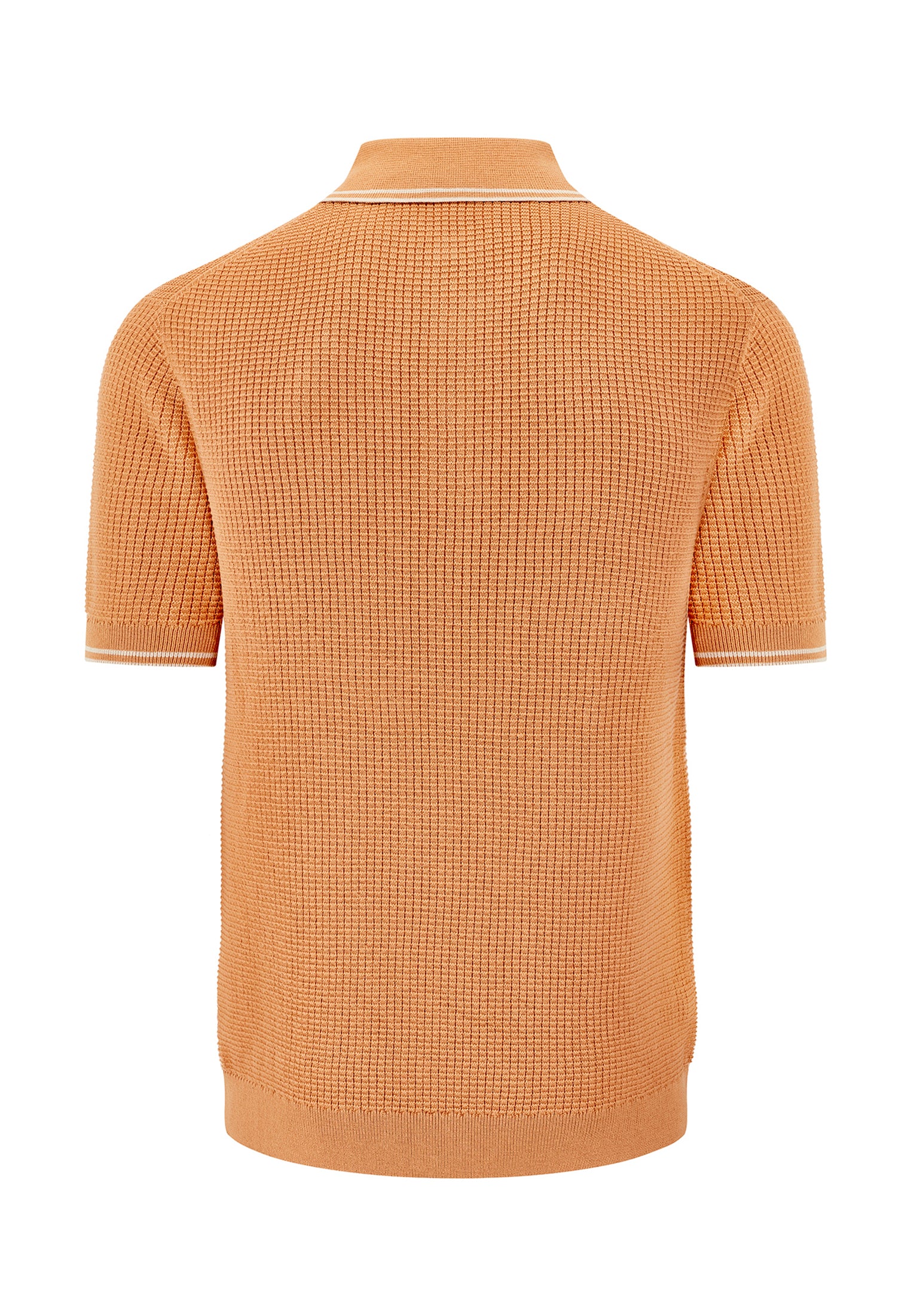 Waffle Knitted Polo Shirt Back by Merc