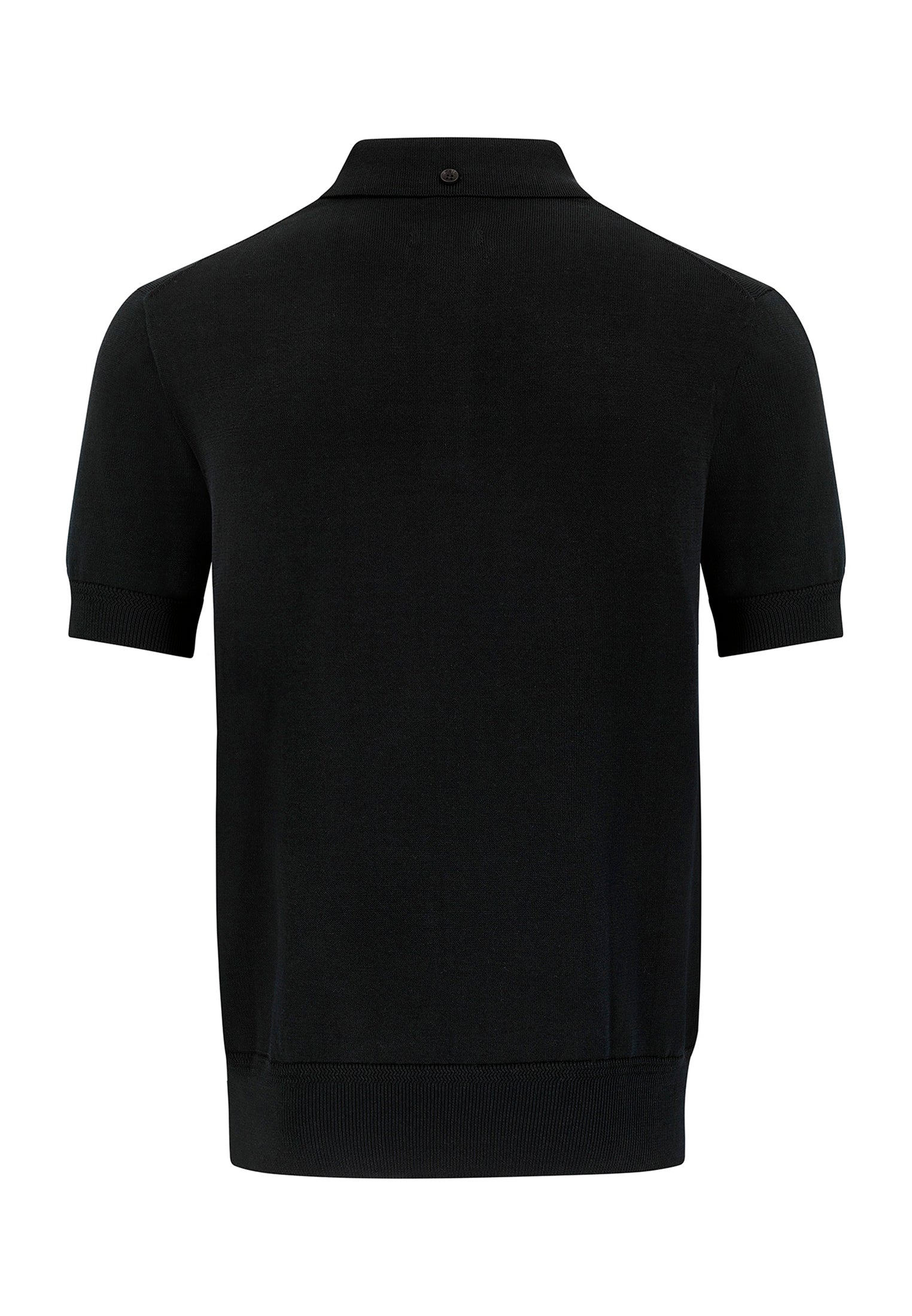 Super Soft Knitted Polo Shirt In Dark Blue by Merc