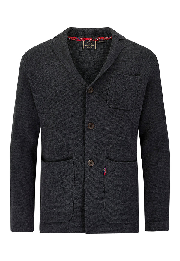 colour_Marl Charcoal|Knitted Blazer