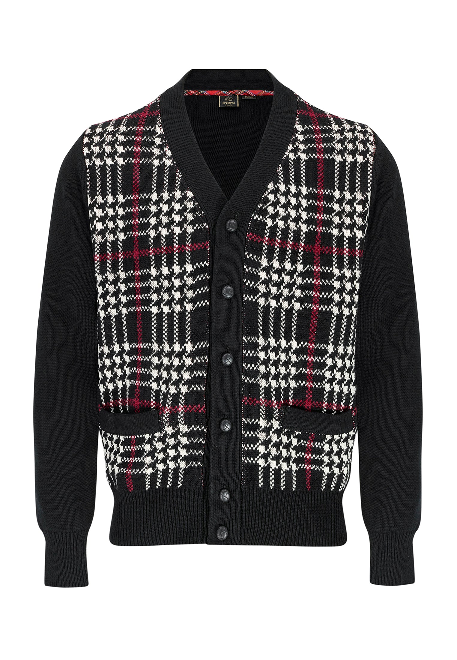 Checkered Black Cardigan