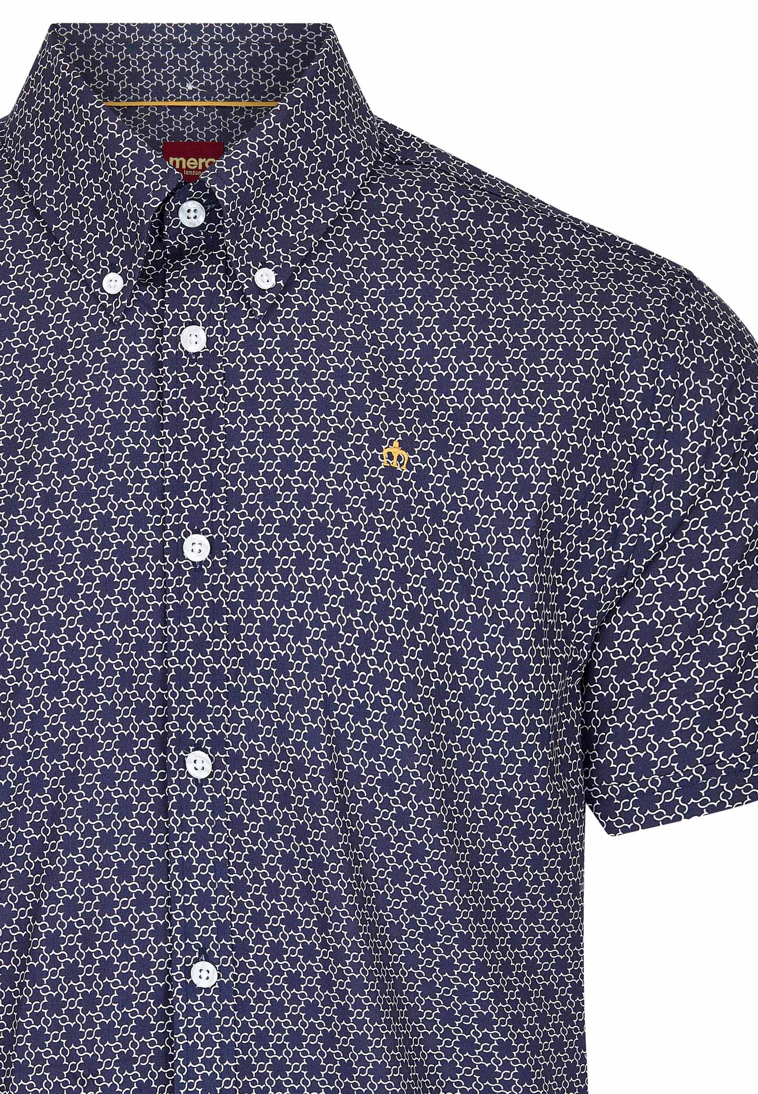 Short Sleeve Geometric Print Shirt