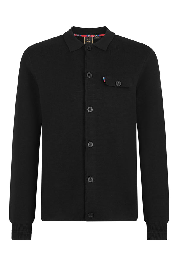 Colour_Black|Rathbone Milano Knitwear Mens Workshirt In Black