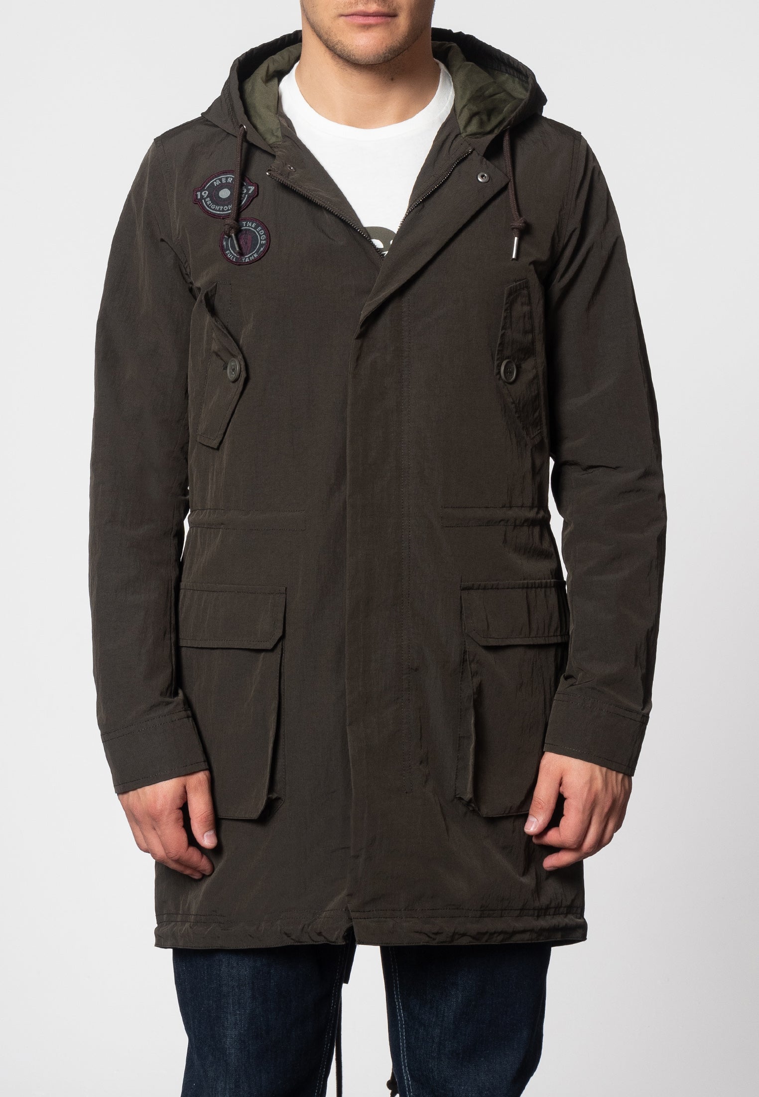 Merc London Defoe Parka with Badges