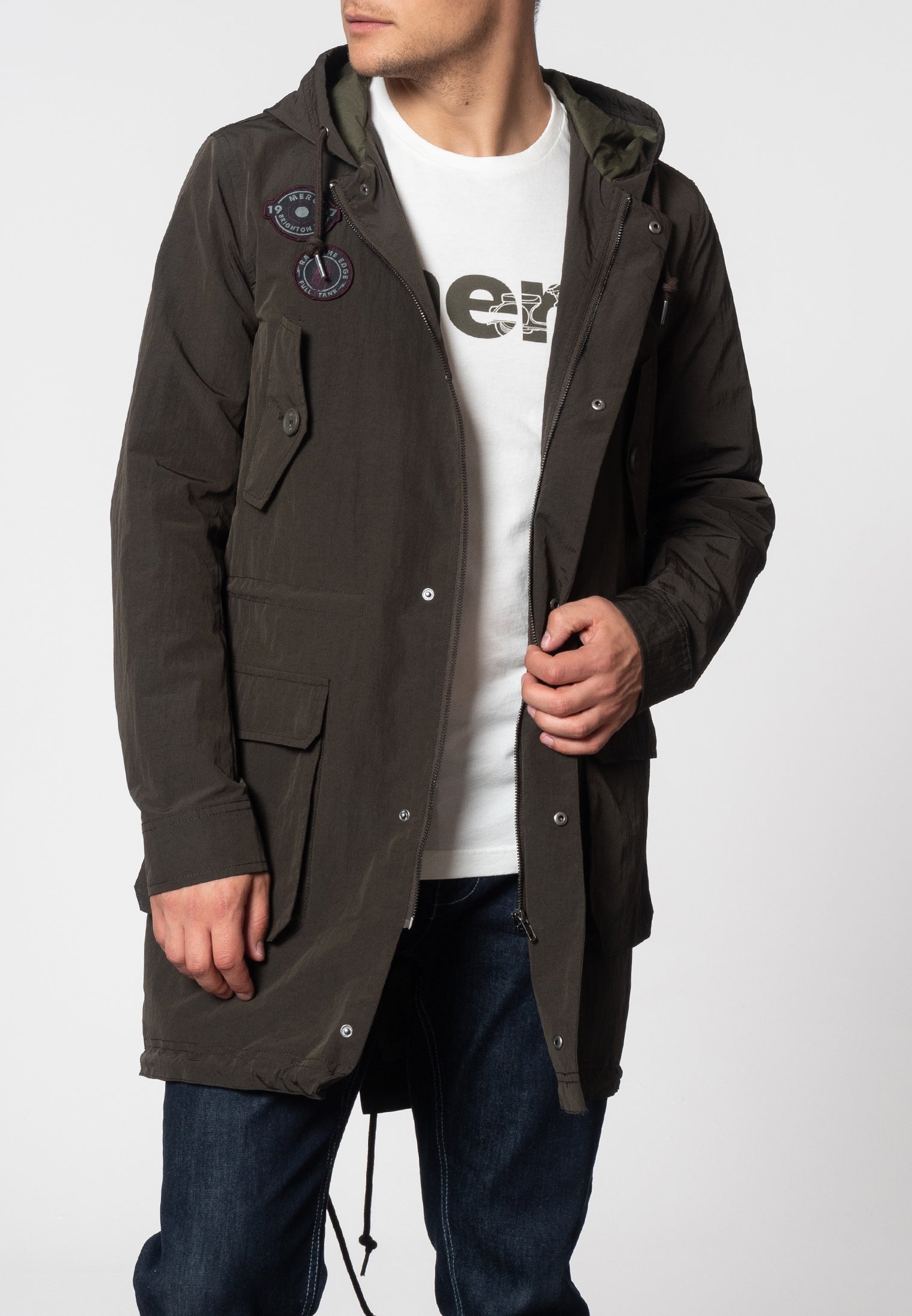 Merc London Defoe Parka with Badges